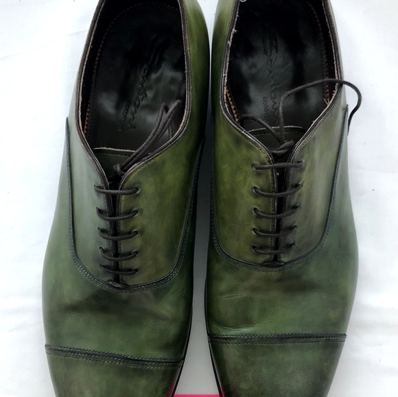 Santoni Green lace-ups size 11 - Picture 2 of 5